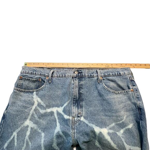 Levi’s 502 tapered jeans Custom Pattern Size 42x30 - Picture 7 of 11